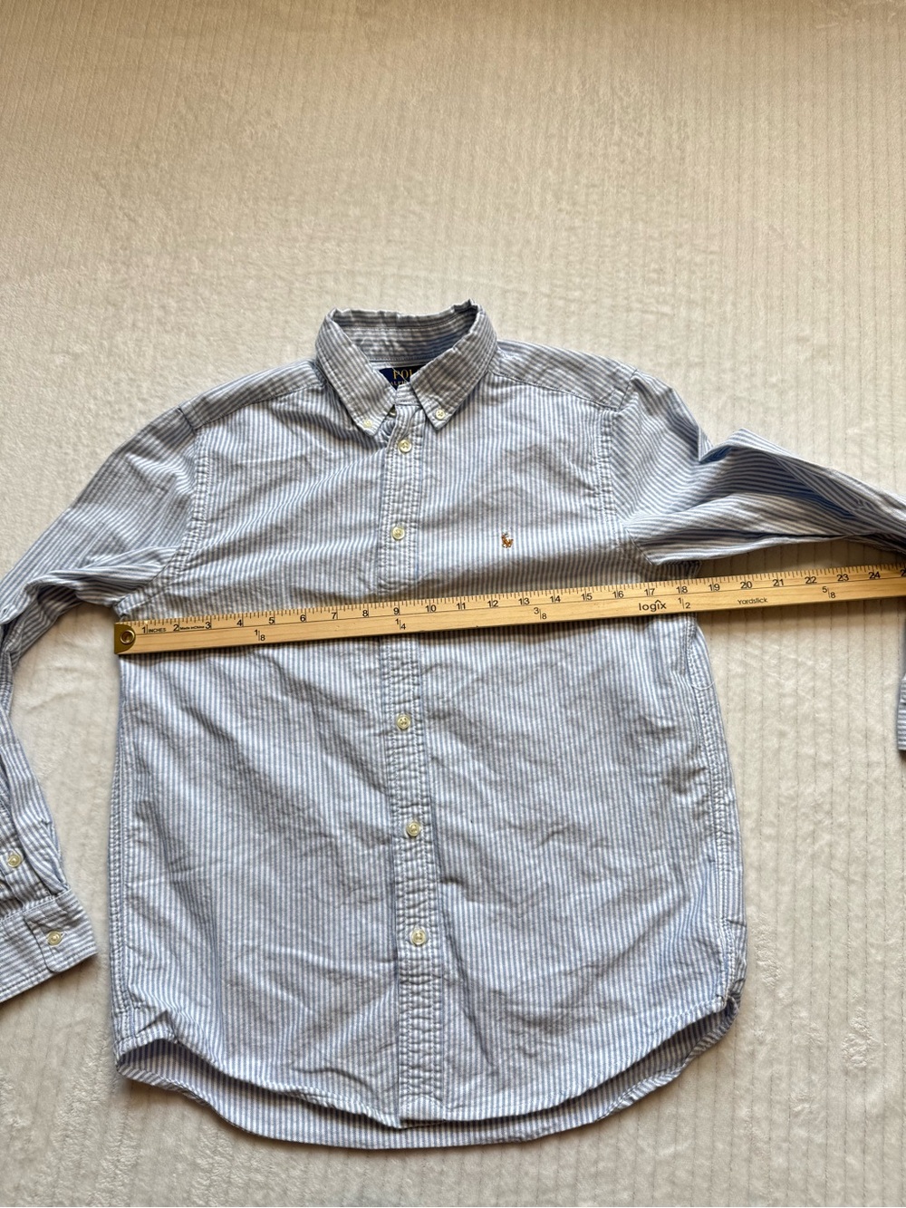 Polo by Ralph Lauren Blue & White Striped Button-Down Shirt - Picture 5 of 10